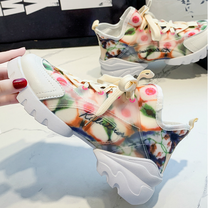giày sneaker nữ bông hoa