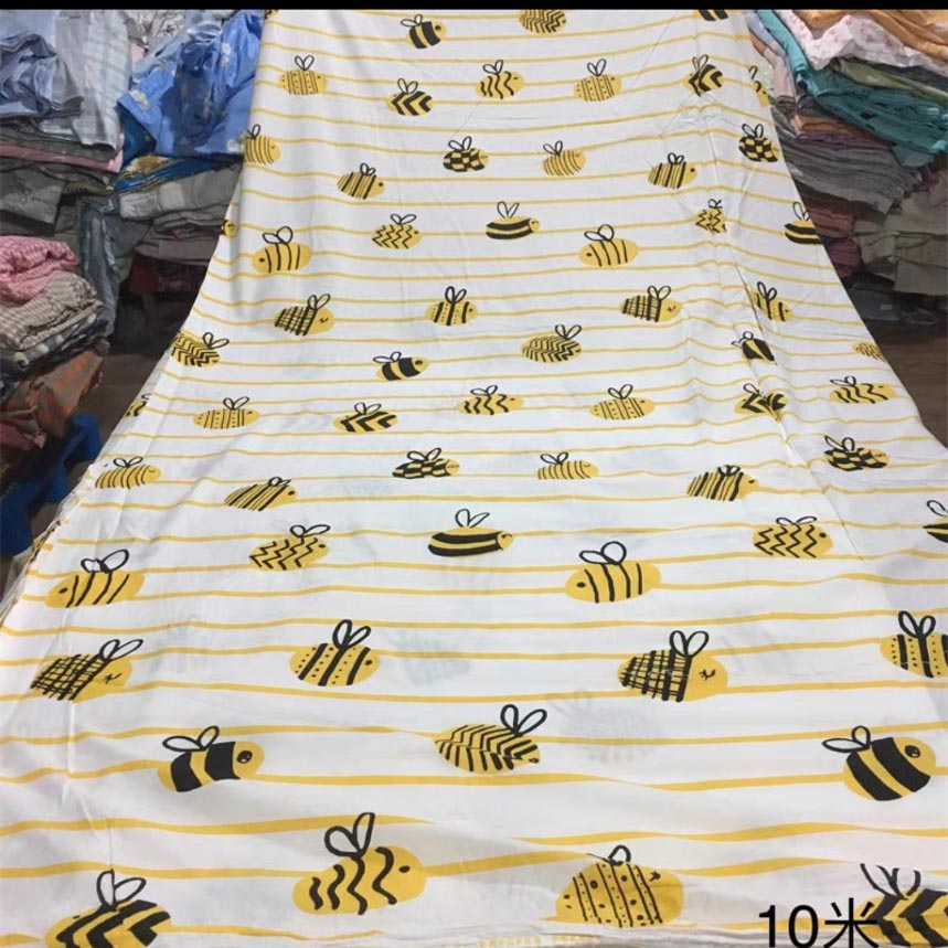 Vải may chăn ga áo gối,gối ôm khổ 2m5 hình con ong