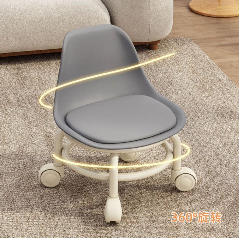 Ghế tựa lưng ngắn có bánh xe xoay 360 độ