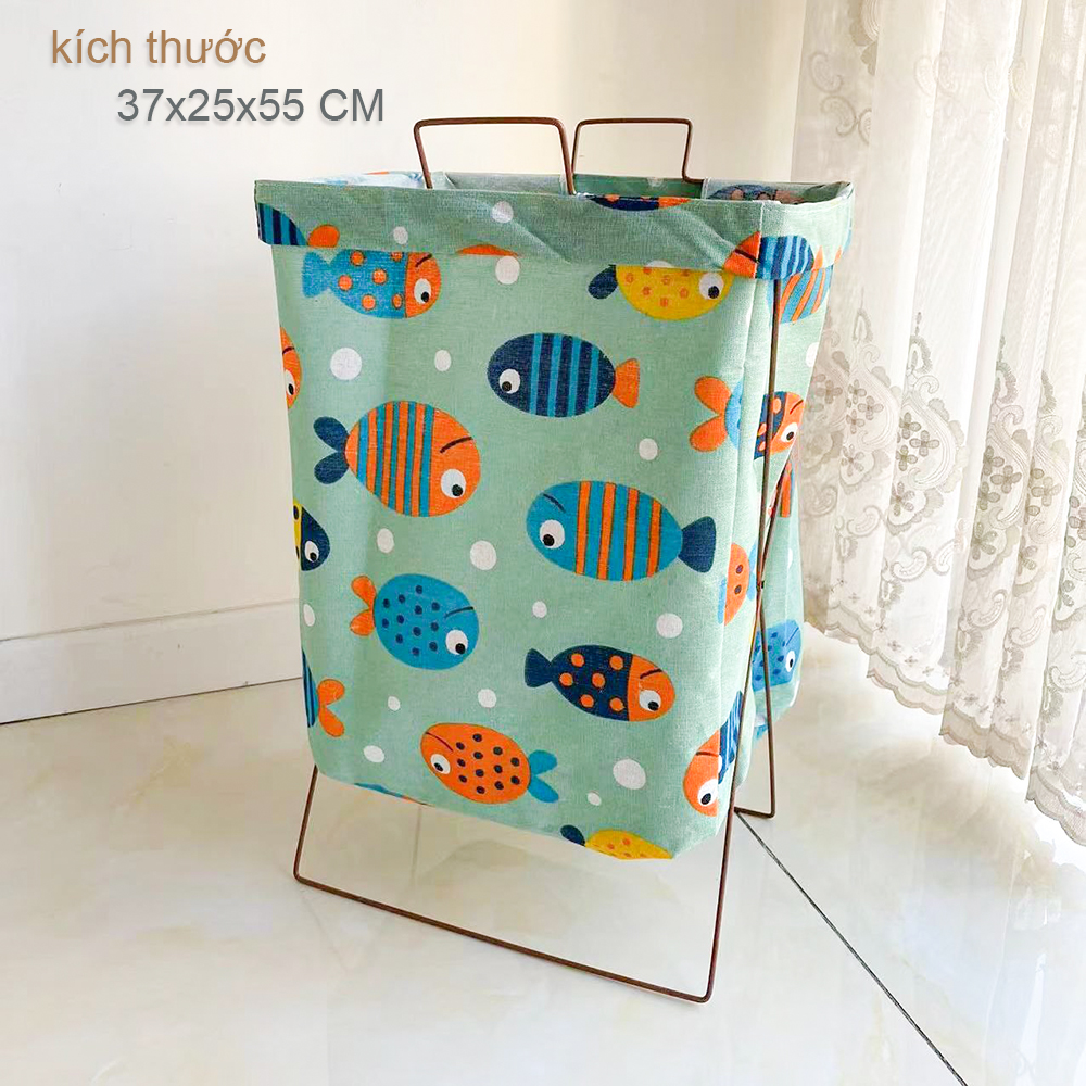 Giỏ Vải Đựng Đồ Giặt , Quần Áo Bẩn size 37X25X55