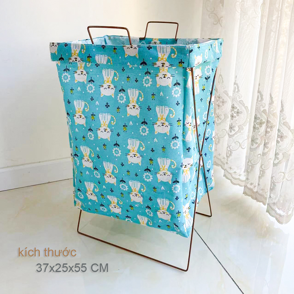 Giỏ Vải Đựng Đồ Giặt , Quần Áo Bẩn size 37X25X55