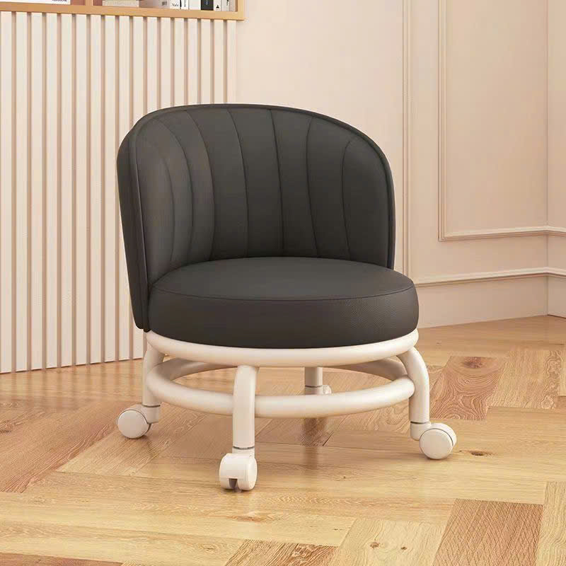 Ghế xoay 360 độ có tựa lưng bản to chân nhựa bánh xe sắt