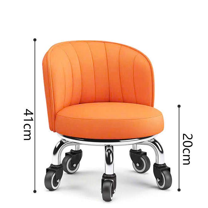 Ghế xoay 360 độ có tựa lưng chân sắt bánh xe sắt