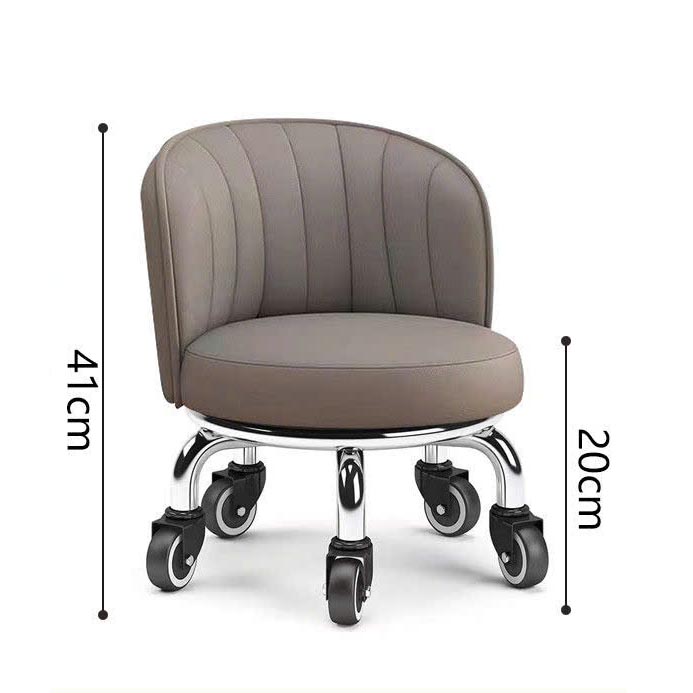 Ghế xoay 360 độ có tựa lưng chân sắt bánh xe sắt