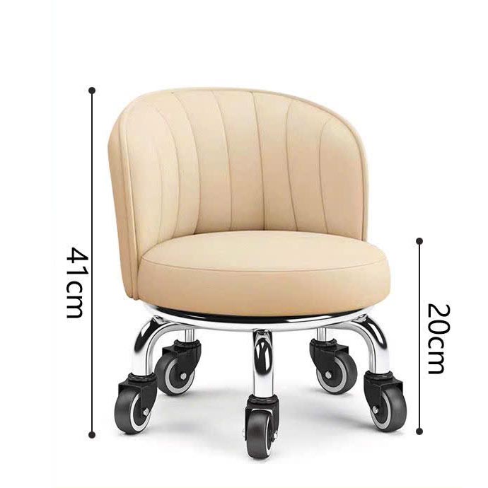 Ghế xoay 360 độ có tựa lưng chân sắt bánh xe sắt