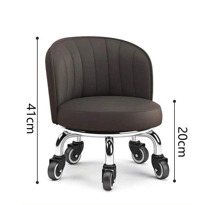 Ghế xoay 360 độ có tựa lưng chân sắt bánh xe sắt