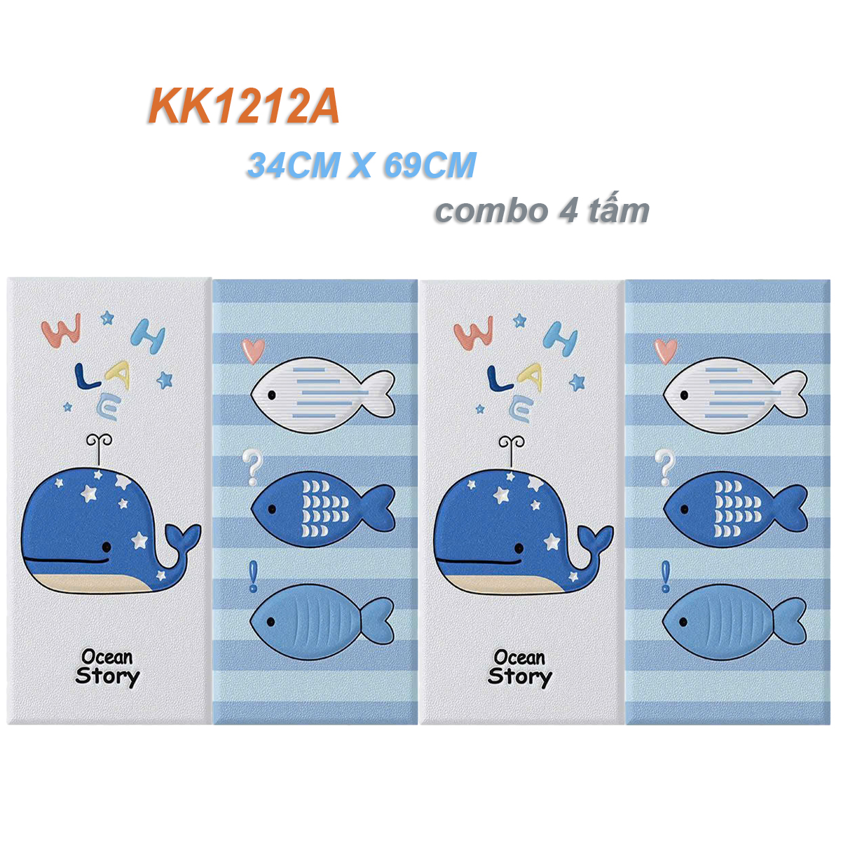 Miếng Xốp Dán Tường Chống Va Đập Cho Bé Hình Hoạt Dễ Thương (Set 4 Tấm)