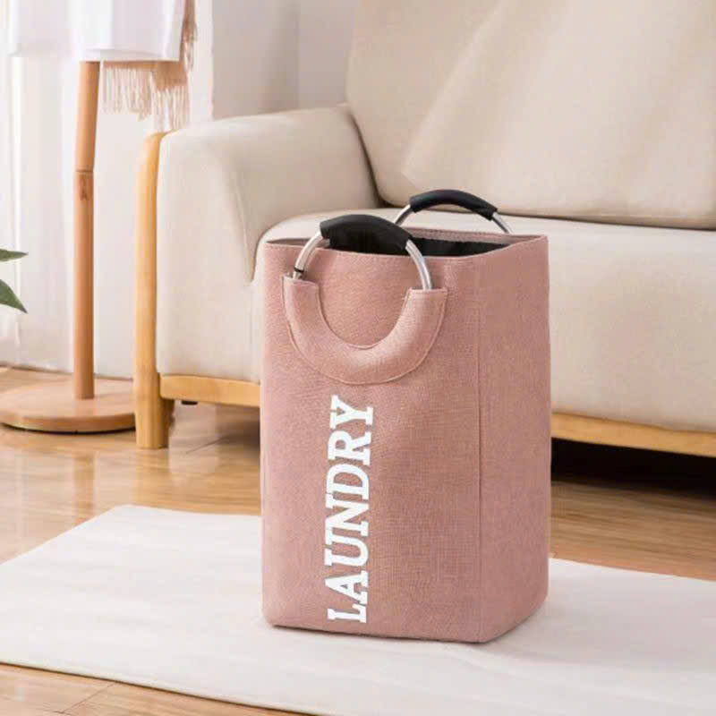 Giỏ Đựng Quần Áo Bẩn Có Quai Nhôm LAUNDRY 50x32x25cm
