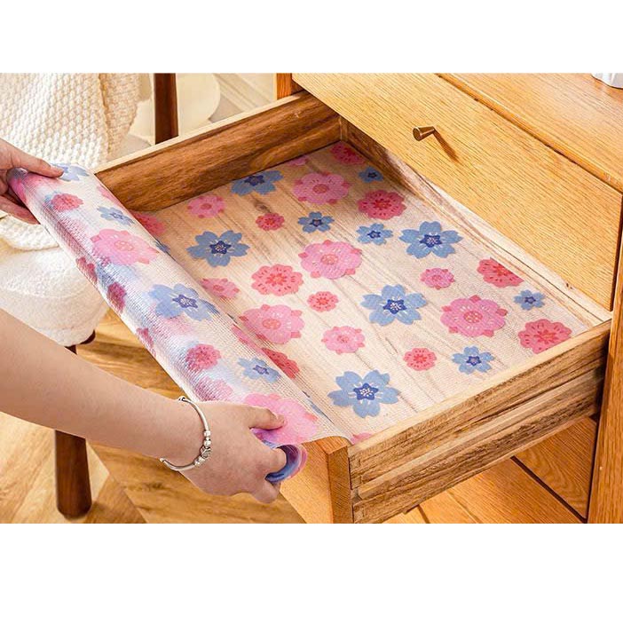 Cuộn giấy lót ngăn kéo tủ bằng Eva chống thấm nước chống trượt size 45x150 cm (1 cuộn)