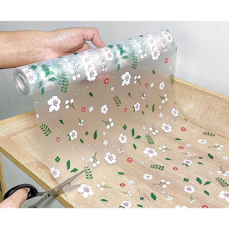 Cuộn giấy lót ngăn kéo tủ bằng Eva chống thấm nước chống trượt size 45x150 cm (1 cuộn)