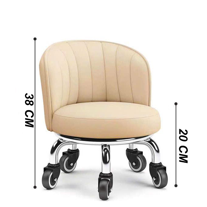 Ghế xoay 360 độ có tựa lưng chân sắt bánh xe sắt