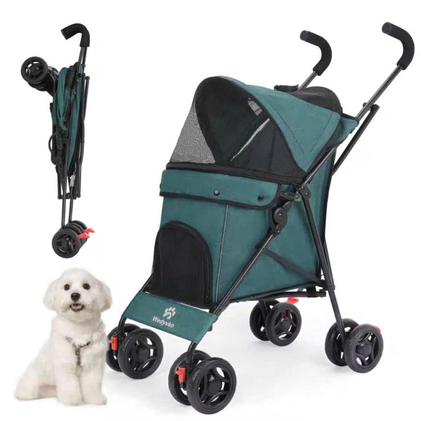 Xe đẩy thú cưng gấp gọn có lưới thoáng khí