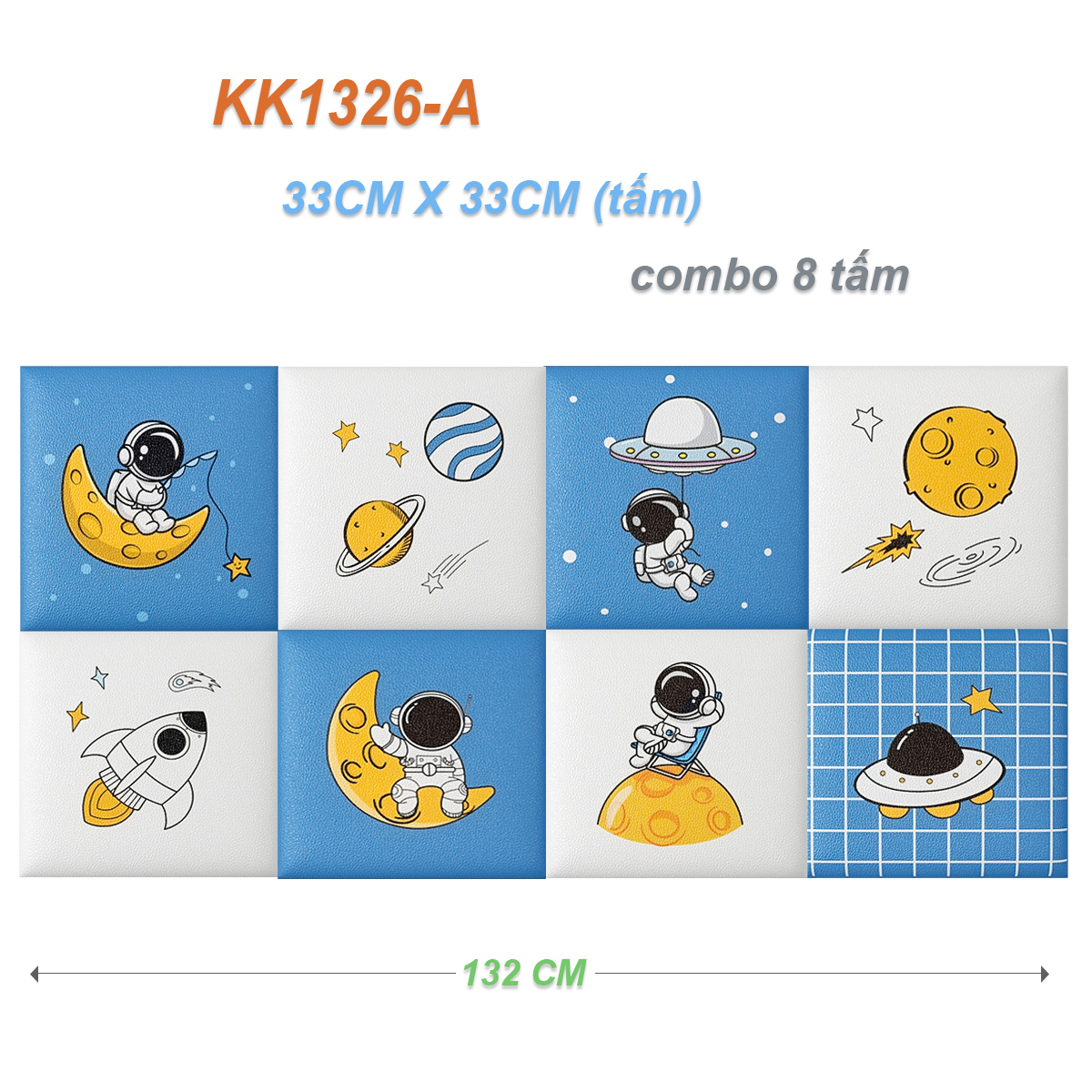Miếng Xốp Dán Tường Chống Va Đập Cho Bé Hình Hoạt Dễ Thương (Set 8 Tấm)