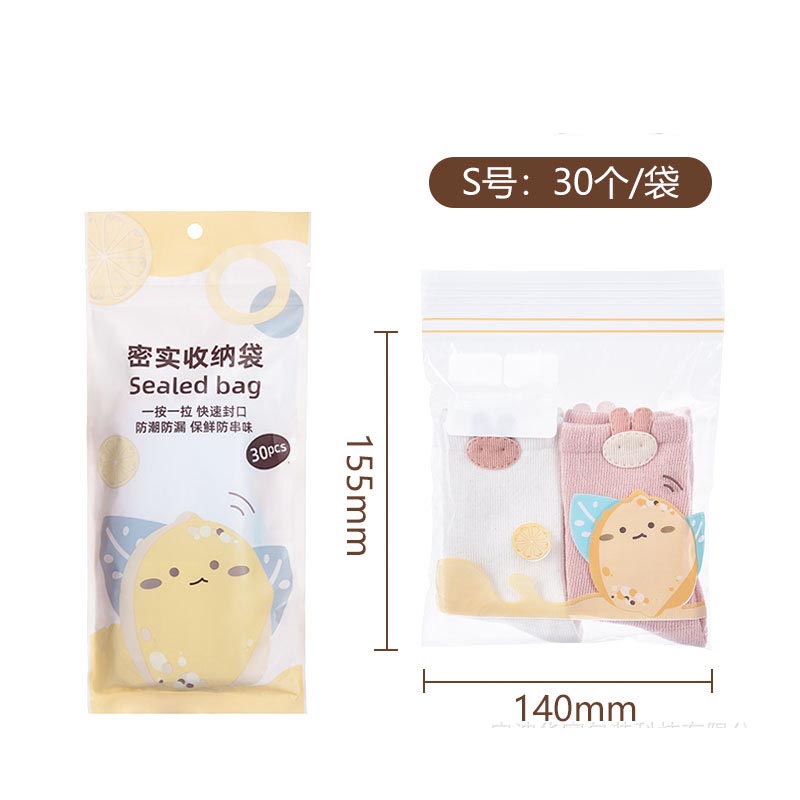 Túi Zip Đựng Thực Phẩm Có Khóa Kéo Tiện Lợi–Sealed Bag (S30 túi)