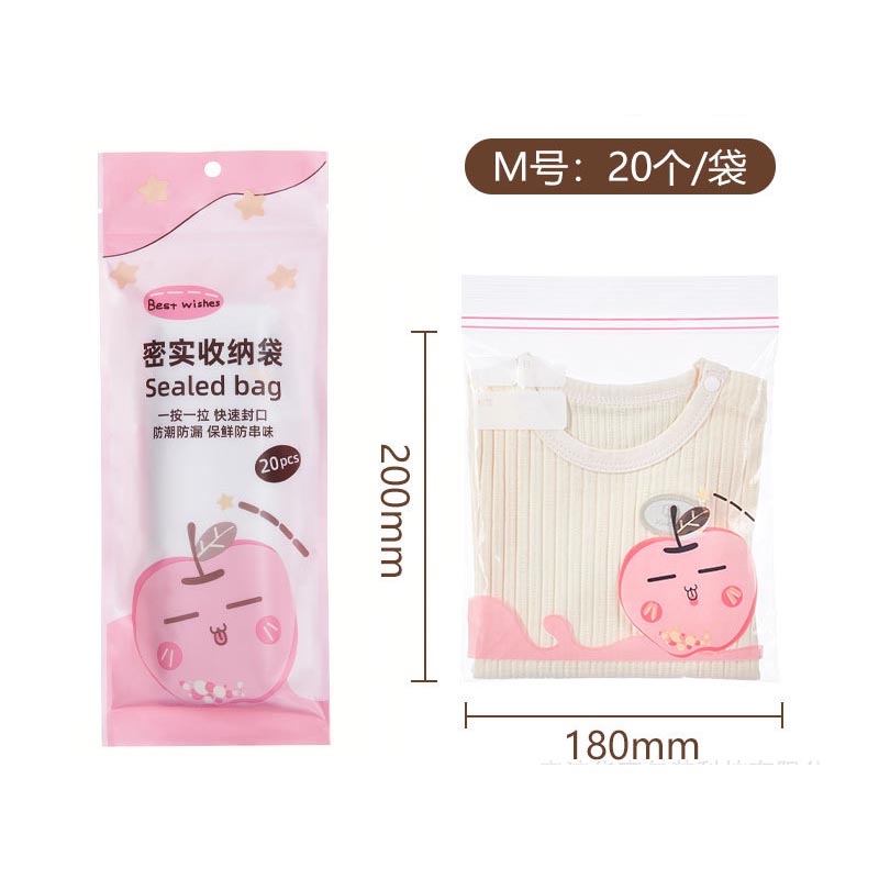 Túi Zip Đựng Thực Phẩm Có Khóa Kéo Tiện Lợi–Sealed Bag (M20 túi)