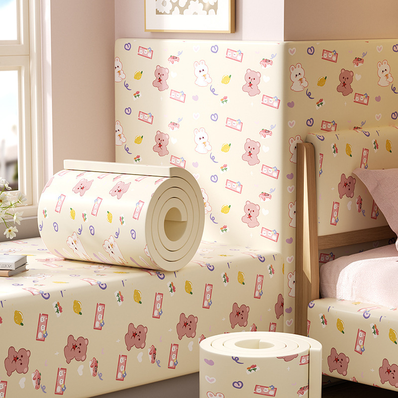 Cuộn Xốp Dán Tường Chống Va Đập Cho Bé Hình Hoạt Dễ Thương size 40x200 cm (1 cuộn)