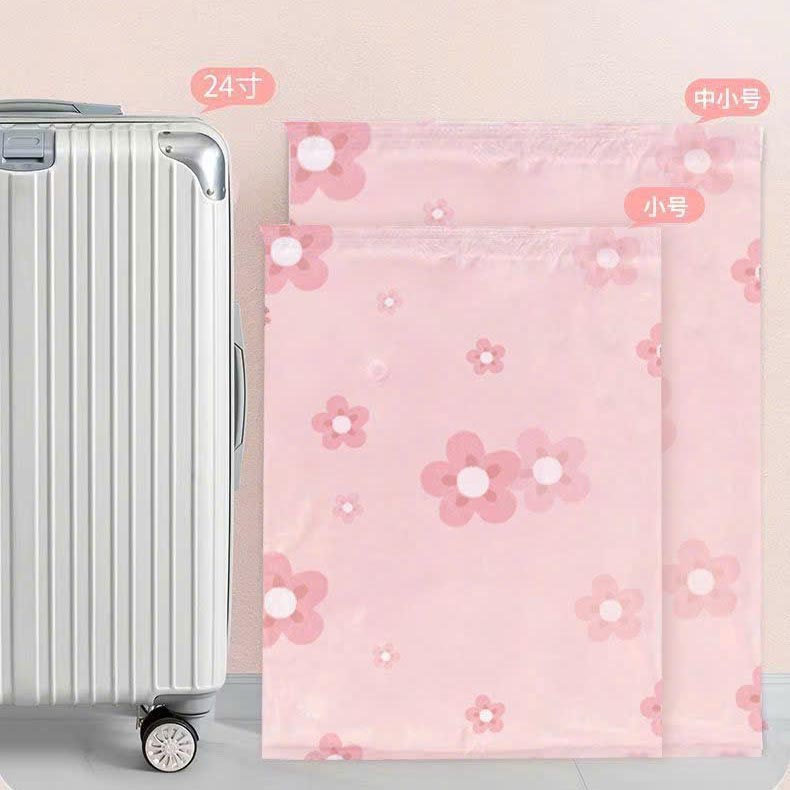 Túi hút chân không đựng chăn, quần áo, ga gối hình bông hoa