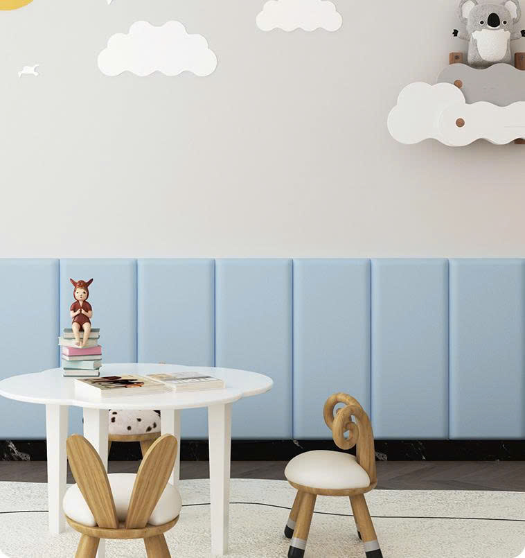 Miếng dán ốp tường chống va đập trang trí nội thất size 23x50cm (1 set 4 tấm)