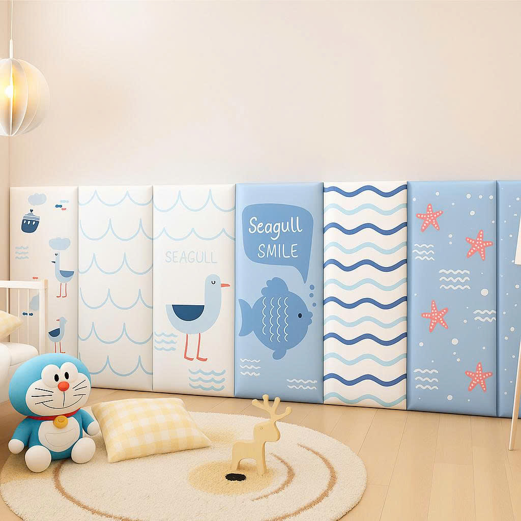 Miếng Dán Ốp Tường Chống Va Đập Cho Bé – Họa Tiết Biển Đáng Yêu (1 SET 6 MIẾNG)
