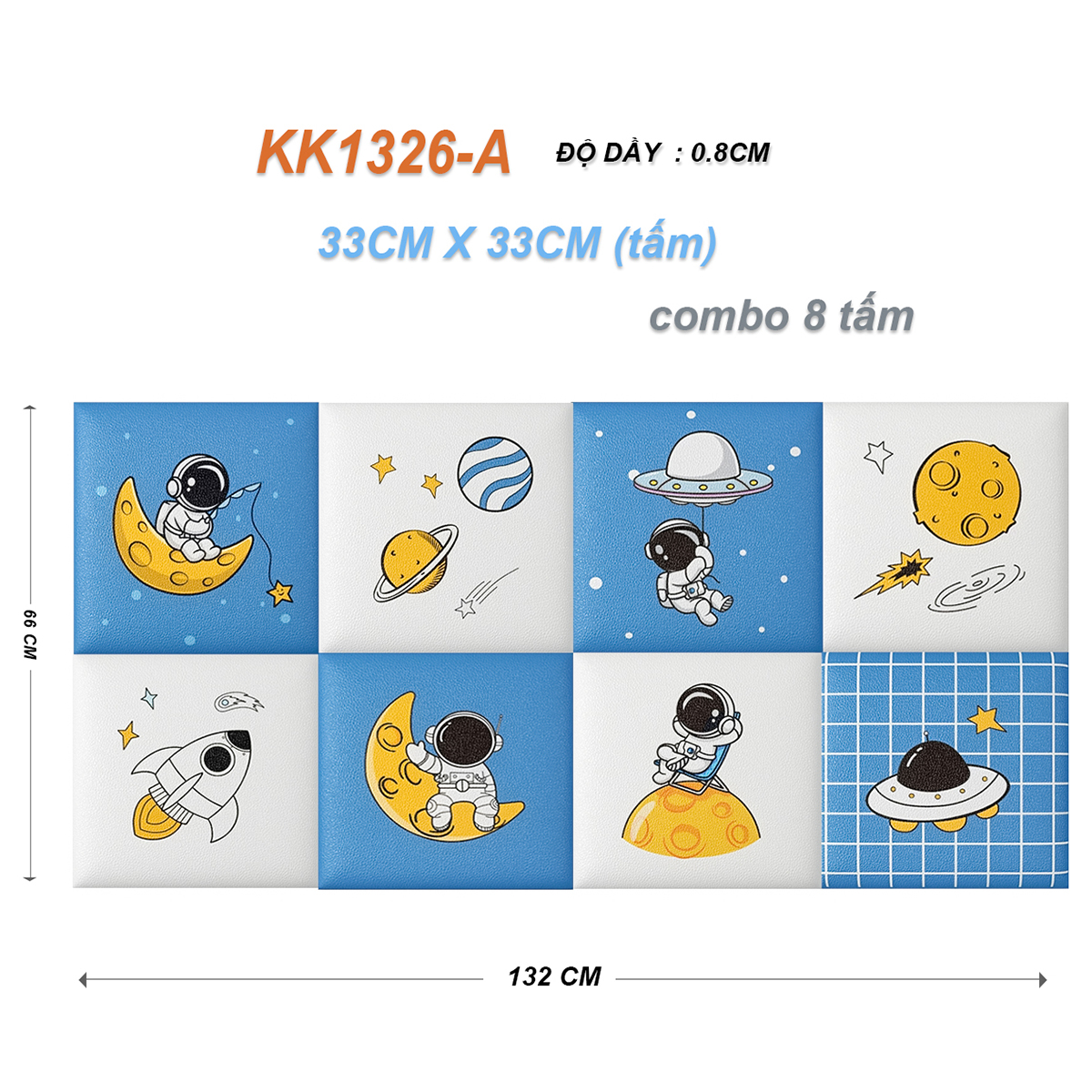 Miếng Xốp Dán Tường Chống Va Đập Cho Bé Hình Hoạt Dễ Thương (Set 8 Tấm)