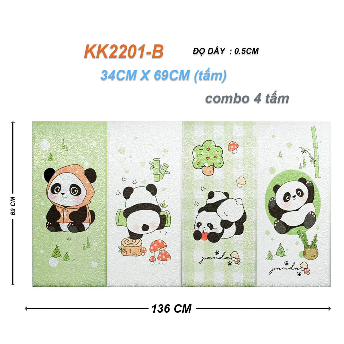Miếng Xốp Dán Tường Chống Va Đập Cho Bé Hình Hoạt Dễ Thương