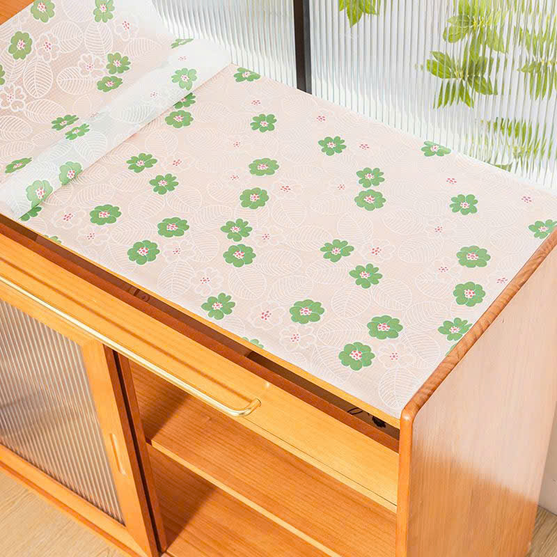 Miếng lót tủ chống thấm hoa văn xanh lá – chống ẩm, chống bám bẩn, dễ lau chùi size 60x300 cm