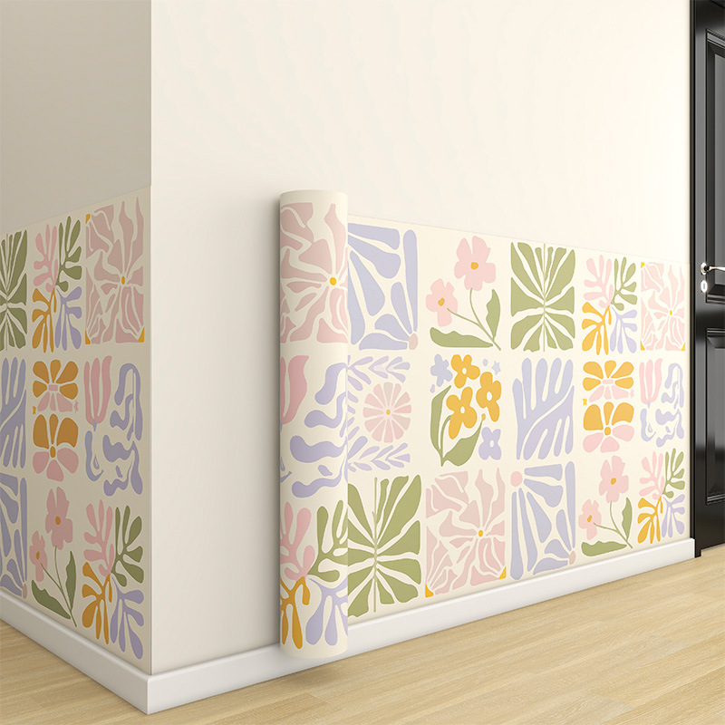 Miếng dán bảo vệ chân tường chống ẩm mốc hoạt tiết dễ thương khổ 60cm