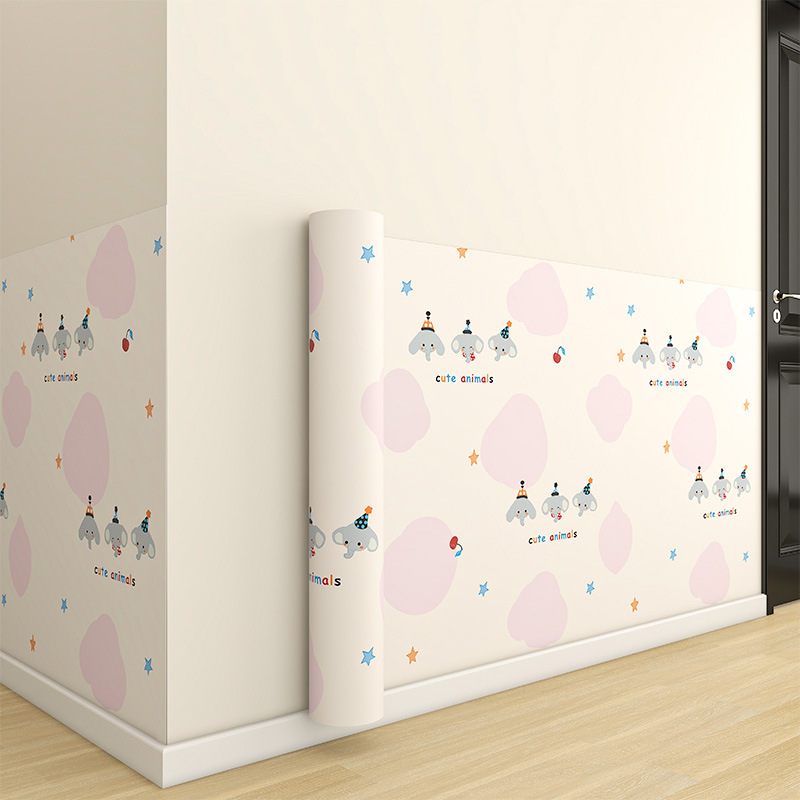 Miếng dán bảo vệ chân tường chống ẩm mốc hoạt tiết dễ thương khổ 60cm