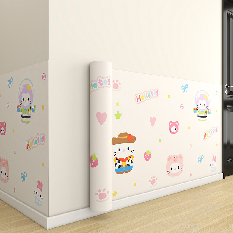 Miếng dán bảo vệ chân tường chống ẩm mốc hoạt tiết dễ thương khổ 60cm