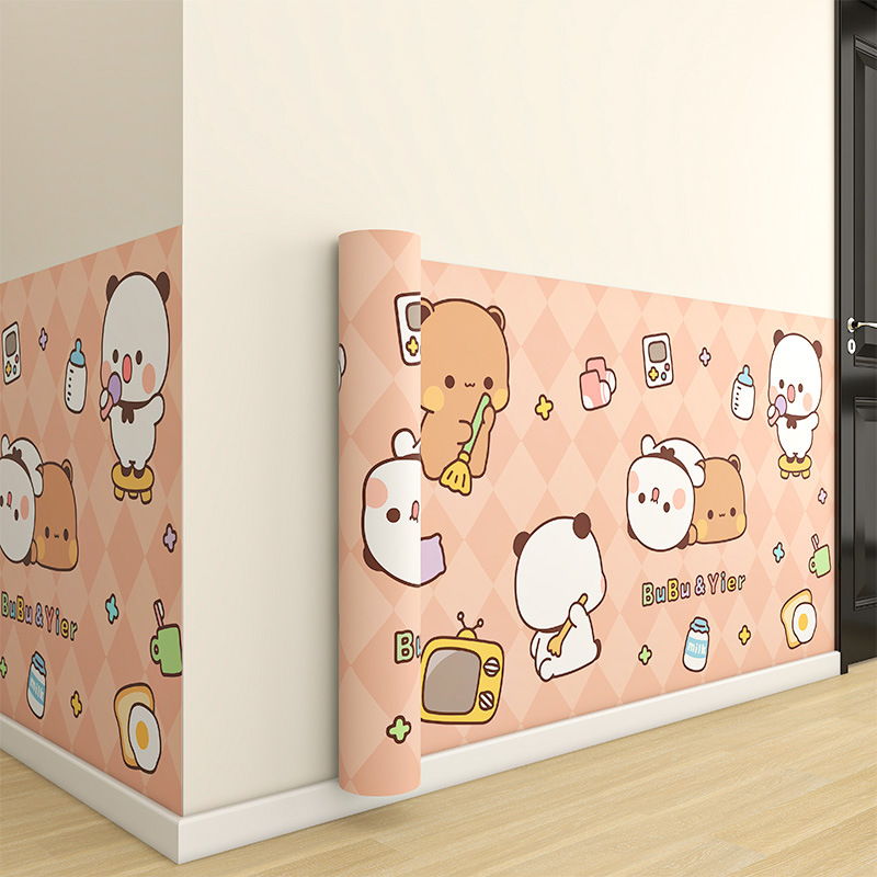 Miếng dán bảo vệ chân tường chống ẩm mốc hoạt tiết dễ thương khổ 60cm