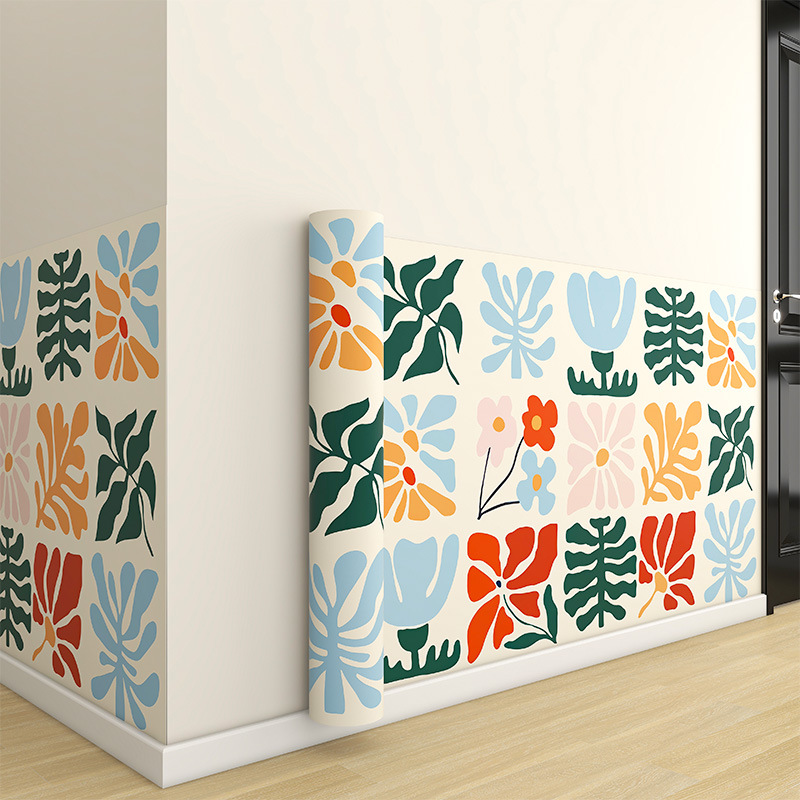 Miếng dán bảo vệ chân tường chống ẩm mốc hoạt tiết dễ thương khổ 60cm