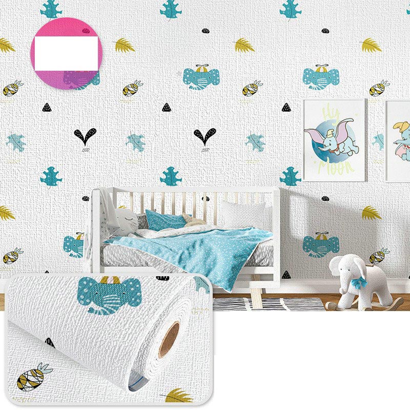 Miếng dán tường xốp 3D hình thú dễ thương cho bé – Trang trí phòng ngủ, phòng chơi