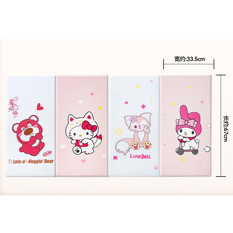 Miếng Xốp Dán Tường Chống Va Đập Cho Bé Hình Hoạt Dễ Thương (Set 4 Tấm)