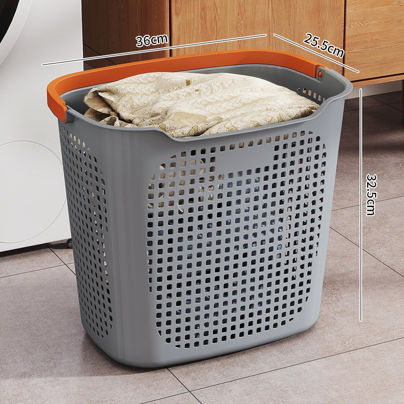 Giỏ đựng quần áo đa năng có quai xách nhựa PP cứng cáp size 36x32.5x25.5 Cm