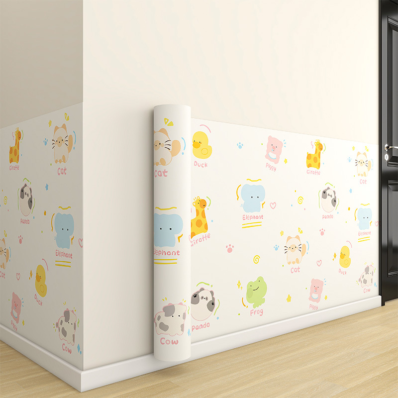 Miếng dán bảo vệ chân tường chống ẩm mốc hoạt tiết dễ thương khổ 60cm