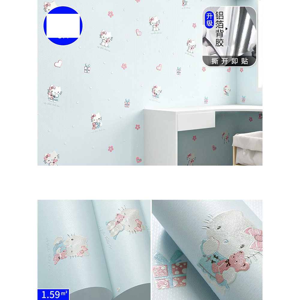 Giấy dán tường dán tự dính hoạt hình dễ thương khổ 53 cm