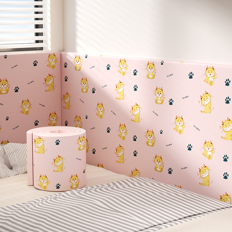 Cuộn Xốp Dán Tường Chống Va Đập Cho Bé Hình Hoạt Dễ Thương size 20x200 cm