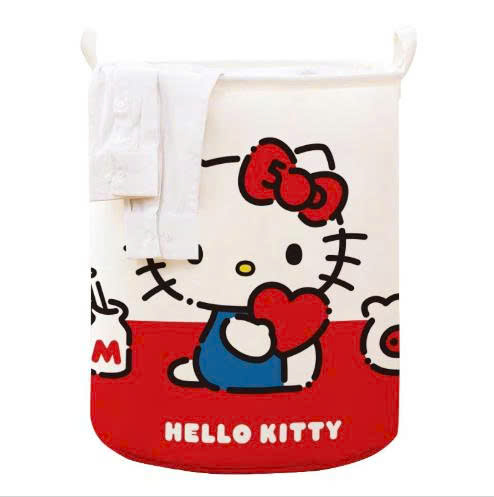 Giỏ đựng quần áo, đồ dùng đa năng có quai xách chất vải canvas hình hoạt hình