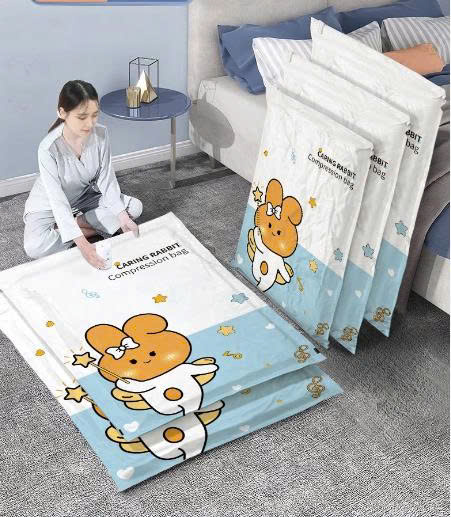 Túi hút chân không đựng chăn, quần áo, ga gối hình thỏ