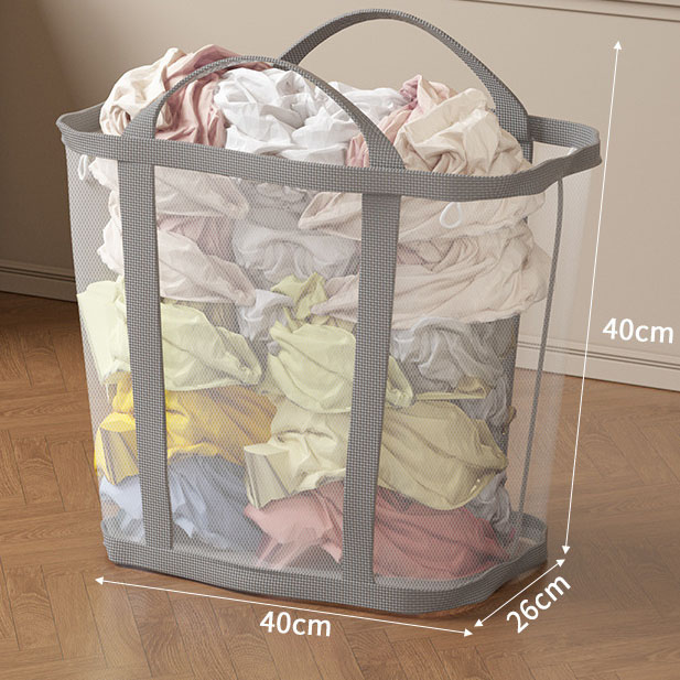 Giỏ Đựng Quần Áo Lưới Thoáng Khí 40×26×40cm Có Tay Cầm – Gấp Gọn Tiện Lợi