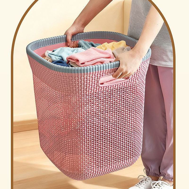 Giỏ Đựng Quần Áo Nhựa PP Cao Cấp 42×34×48cm – Thoáng Khí, Có Tay Cầm