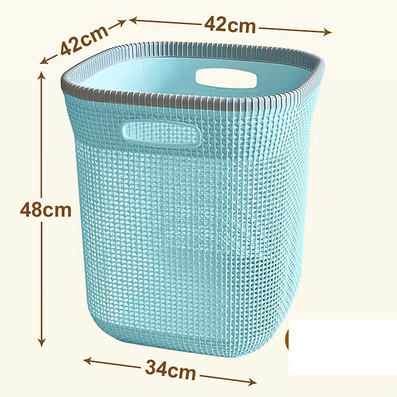 Giỏ Đựng Quần Áo Nhựa PP Cao Cấp 42×34×48cm – Thoáng Khí, Có Tay Cầm