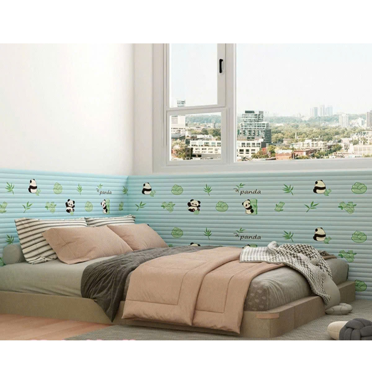 Cuộn Xốp Dán Tường Chống Va Đập Cho Bé Hình Hoạt Dễ Thương