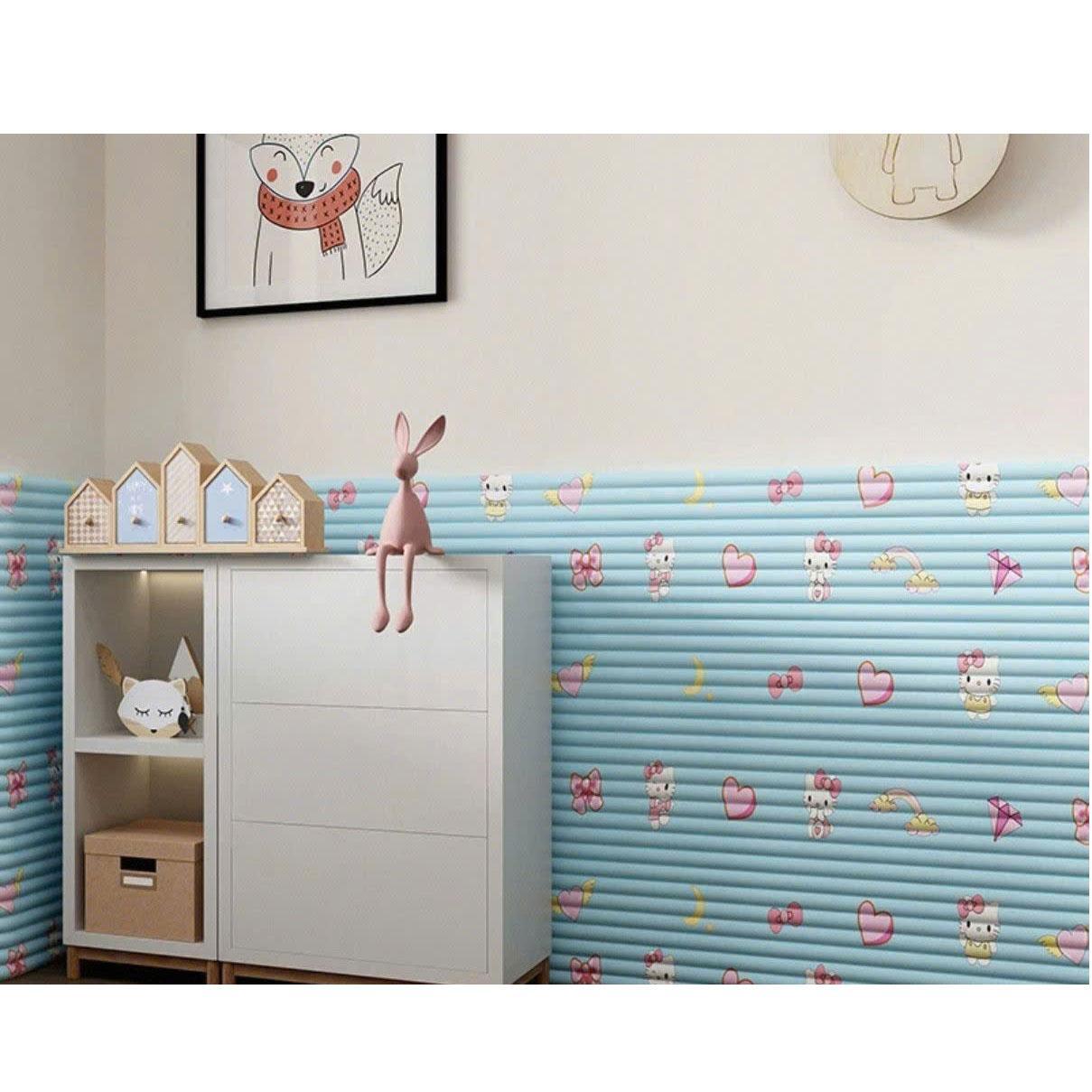 Cuộn Xốp Dán Tường Chống Va Đập Cho Bé Hình Hoạt Dễ Thương