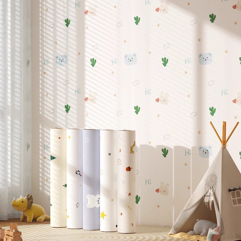 Miếng dán bảo vệ chân tường chống ẩm mốc hoạt tiết dễ thương khổ 60cm