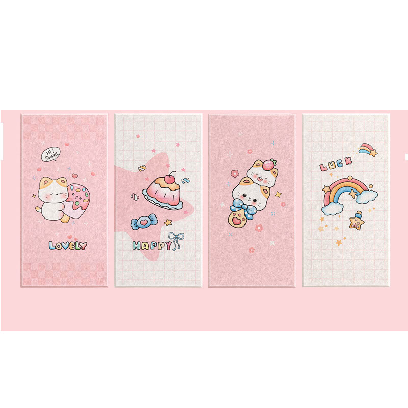 Miếng Xốp Dán Tường Chống Va Đập Cho Bé Hình Hoạt Dễ Thương (Set 4 Tấm)