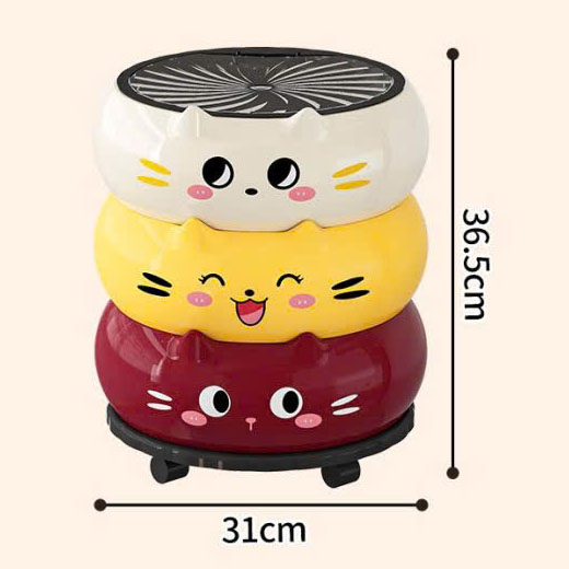 Thùng rác mèo con có bánh xe di chuyển và thể tháo rời