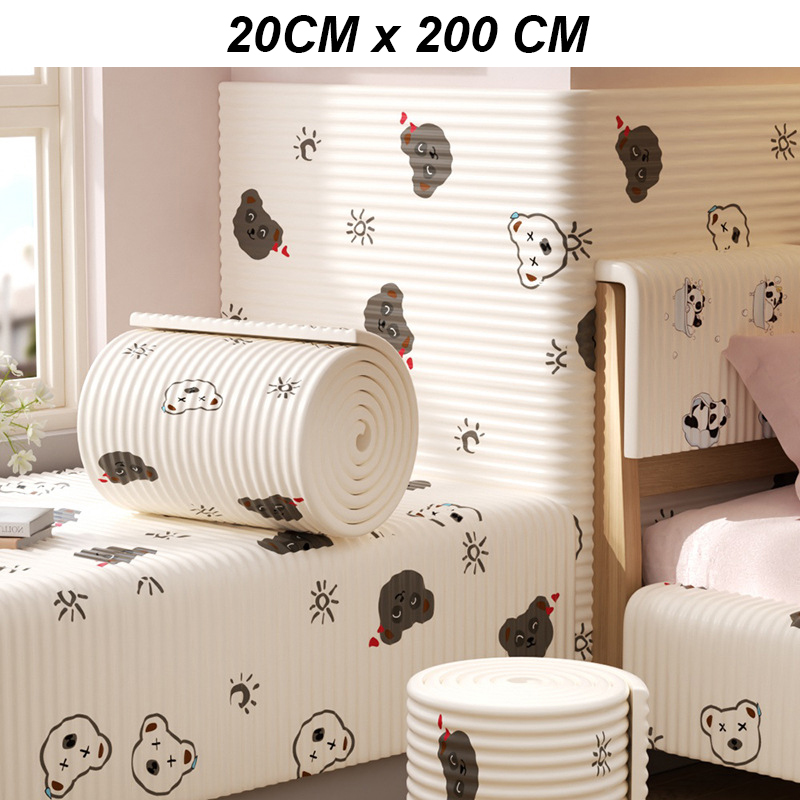 Cuộn Xốp Dán Tường Chống Va Đập Cho Bé Hình Hoạt Dễ Thương size 20x200 cm