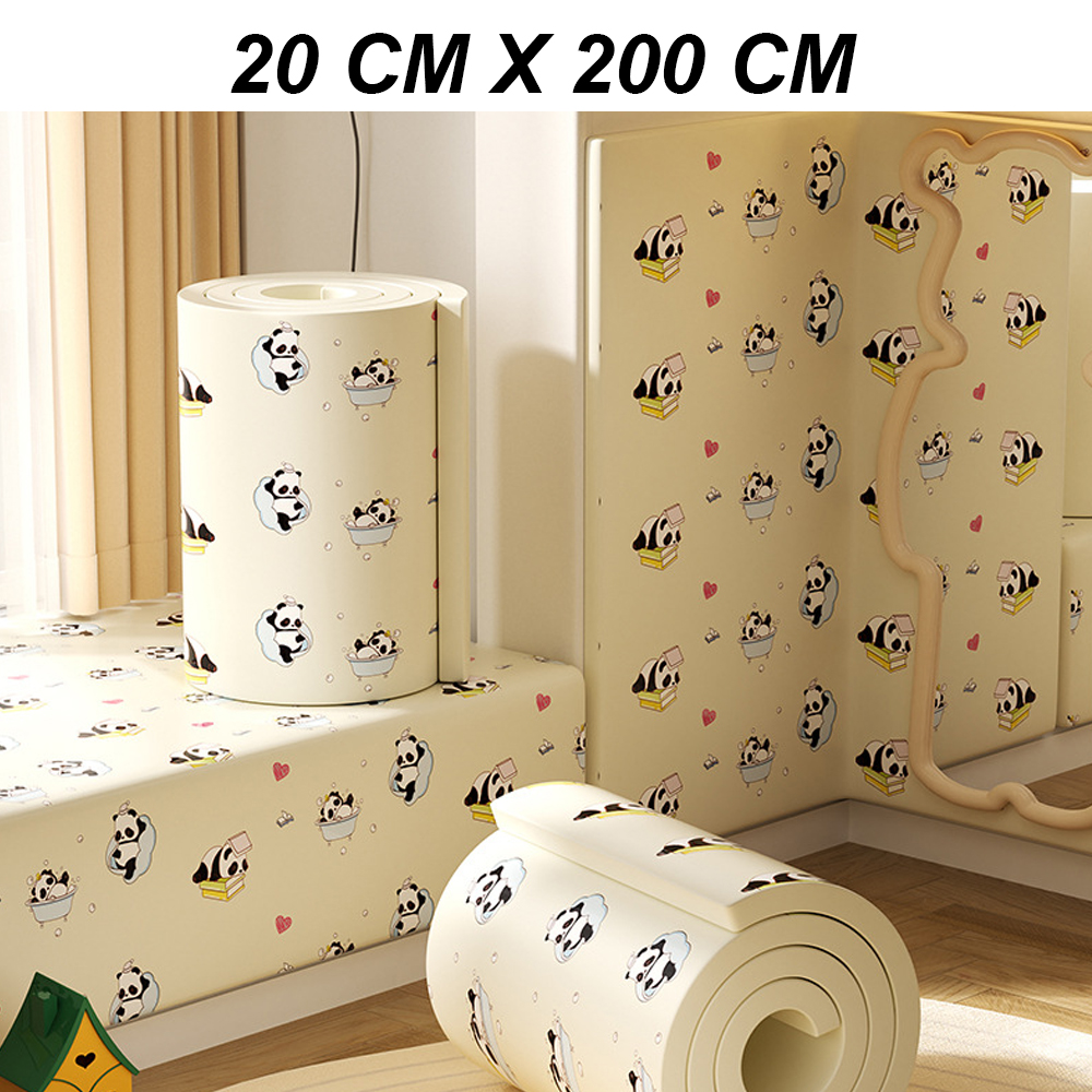 Cuộn Xốp Dán Tường Chống Va Đập Cho Bé Hình Hoạt Dễ Thương size 20x200 cm