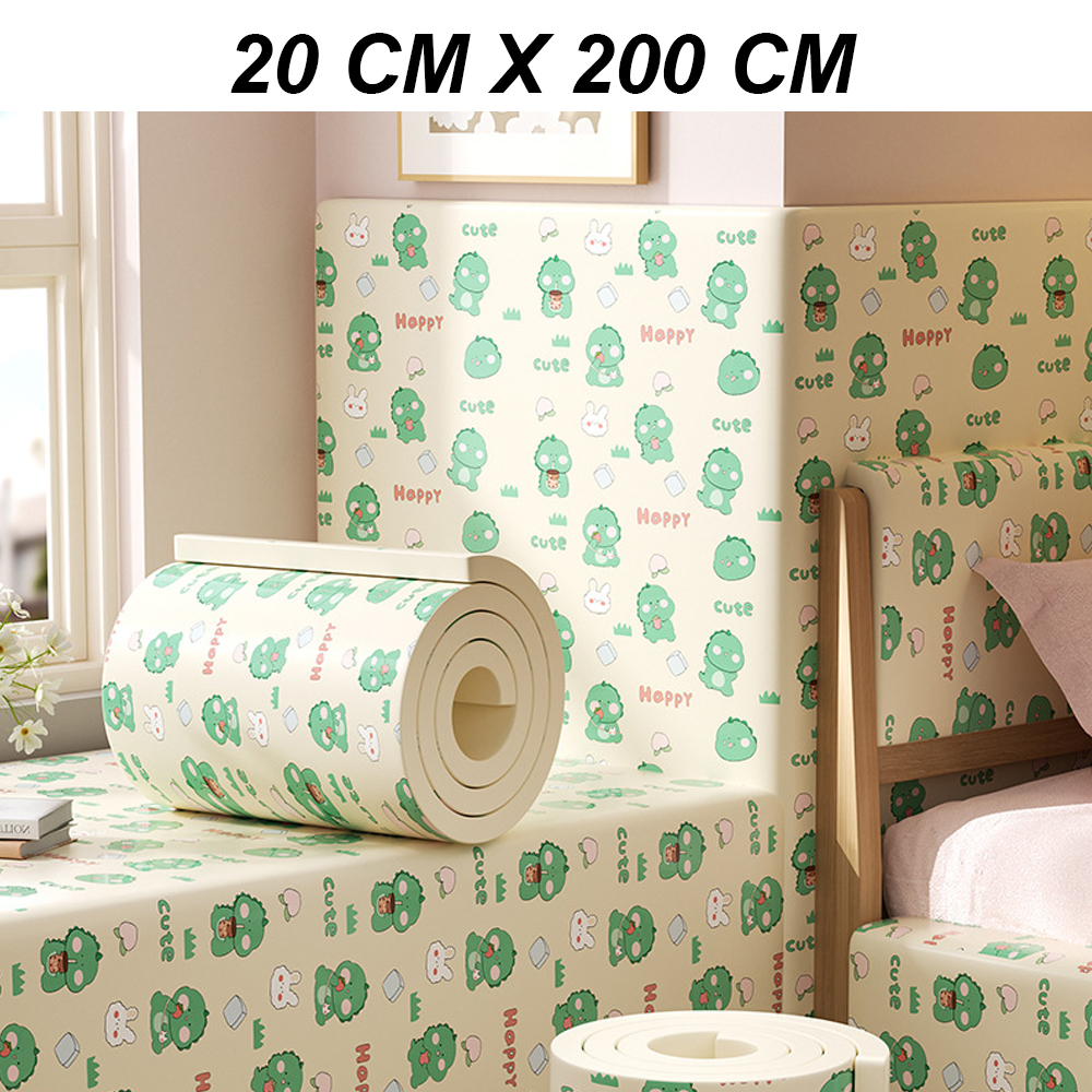 Cuộn Xốp Dán Tường Chống Va Đập Cho Bé Hình Hoạt Dễ Thương size 20x200 cm